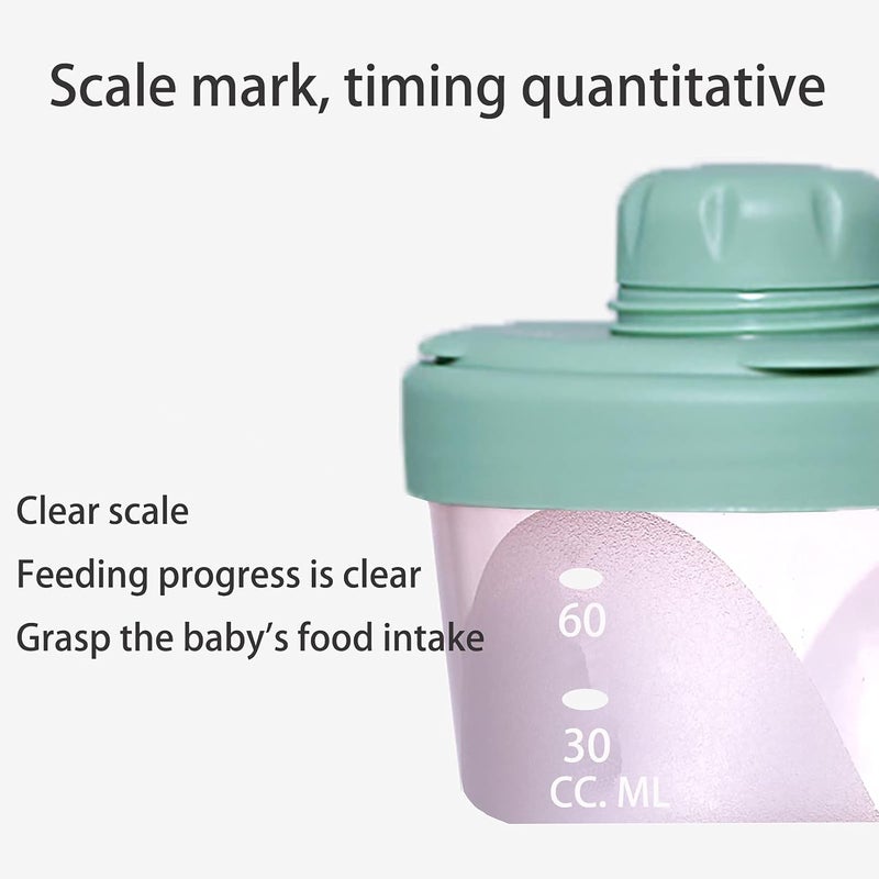 IENYPA 4 Layers Baby Milk Powder Formula Dispenser on The go, Baby Formula Containers for Travel, Formula Holder Mixer, Baby Feeding Snack Storage Container, Portable, Stackable, Non-Spill, BPA-Free - Image 5